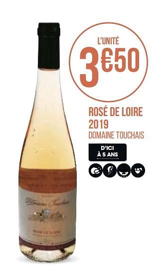 Promotions Rosé de loire 2019 - Vins rosé - Valide de 31/08/2020 à 13/09/2020 chez Géant Casino