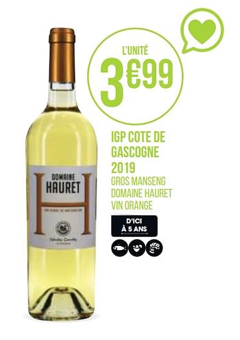 Promotions Igp cote de gascogne 2019 - Vins blancs - Valide de 31/08/2020 à 13/09/2020 chez Géant Casino