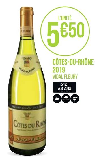 Promotions Côtes-du-rhône 2019 - Vins blancs - Valide de 31/08/2020 à 13/09/2020 chez Géant Casino