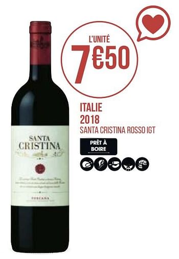 Promotions Italie 2018 - Vins rouges - Valide de 31/08/2020 à 13/09/2020 chez Géant Casino