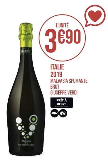 Promotions Italie 2019 - Vins rouges - Valide de 31/08/2020 à 13/09/2020 chez Géant Casino