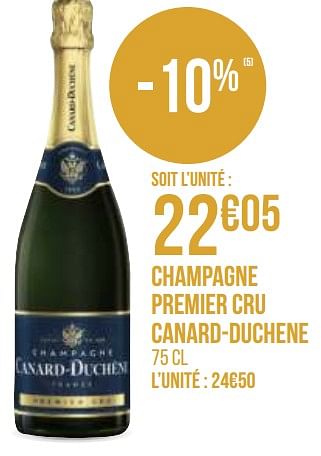 Promoties Champagne premier cru canard-duchene - Champagne - Geldig van 31/08/2020 tot 13/09/2020 bij Géant Casino