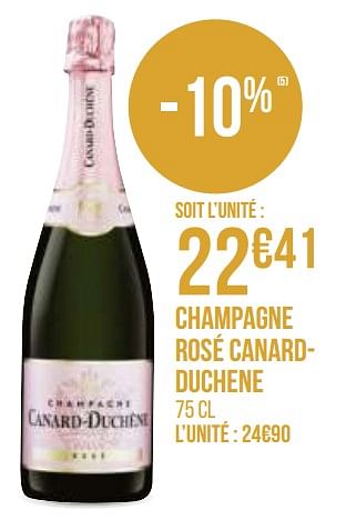 Promotions Champagne rosé canard-duchene - Champagne - Valide de 31/08/2020 à 13/09/2020 chez Géant Casino