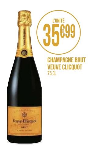 Promoties Champagne brut veuve clicquot - Veuve Clicquot - Geldig van 31/08/2020 tot 13/09/2020 bij Géant Casino