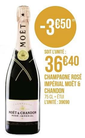 Promotions Champagne rosé impérial moët + chandon - Moet & Chandon - Valide de 31/08/2020 à 13/09/2020 chez Géant Casino