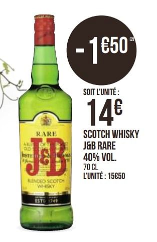 Promotions Scotch whisky j+b rare - J & B - Valide de 31/08/2020 à 13/09/2020 chez Géant Casino