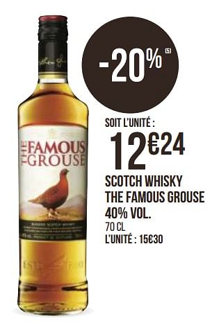 Promotions Scotch whisky the famous grouse - The Famous Grouse - Valide de 31/08/2020 à 13/09/2020 chez Géant Casino