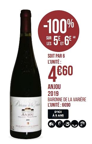 Promotions Anjou 2019 - Vins rouges - Valide de 31/08/2020 à 13/09/2020 chez Géant Casino