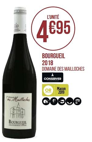 Promotions Bourgueil 2018 - Vins rouges - Valide de 31/08/2020 à 13/09/2020 chez Géant Casino
