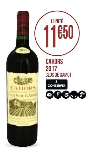 Promotions Cahors 2017 - Vins rouges - Valide de 31/08/2020 à 13/09/2020 chez Géant Casino