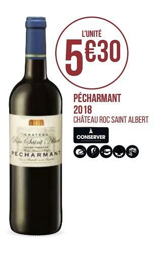 Promoties Pécharmant 2018 - Rode wijnen - Geldig van 31/08/2020 tot 13/09/2020 bij Géant Casino