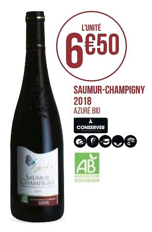 Promotions Saumur-champigny 2018 - Vins rouges - Valide de 31/08/2020 à 13/09/2020 chez Géant Casino