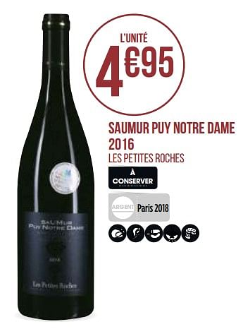 Promotions Saumur puy notre dame 2016 - Vins rouges - Valide de 31/08/2020 à 13/09/2020 chez Géant Casino
