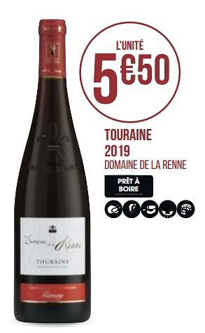 Promotions Touraine 2019 - Vins rouges - Valide de 31/08/2020 à 13/09/2020 chez Géant Casino