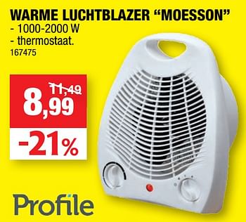 Promotions Profile warme luchtblazer moesson - Profile - Valide de 09/09/2020 à 20/09/2020 chez Hubo