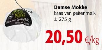 Promoties Damse mokke kaas van geitenmelk - Damse Mokke - Geldig van 09/09/2020 tot 22/09/2020 bij Colruyt