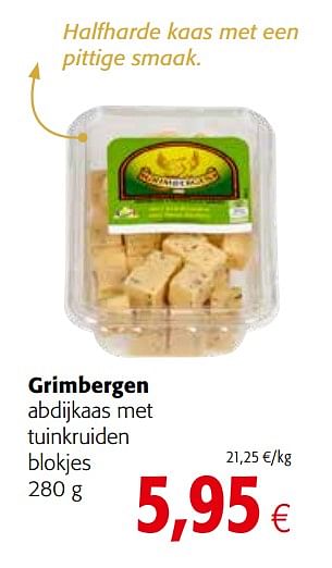 Promoties Grimbergen abdijkaas met tuinkruiden blokjes - Grimbergen - Geldig van 09/09/2020 tot 22/09/2020 bij Colruyt