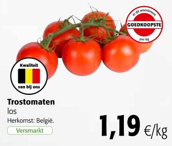 Promoties Trostomaten - Huismerk - Colruyt - Geldig van 09/09/2020 tot 22/09/2020 bij Colruyt