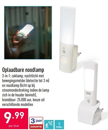 Promotions Oplaadbare noodlamp - Produit maison - Aldi - Valide de 16/09/2020 à 25/09/2020 chez Aldi