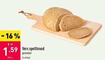 Promoties Vers speltbrood - Huismerk - Aldi - Geldig van 14/09/2020 tot 25/09/2020 bij Aldi