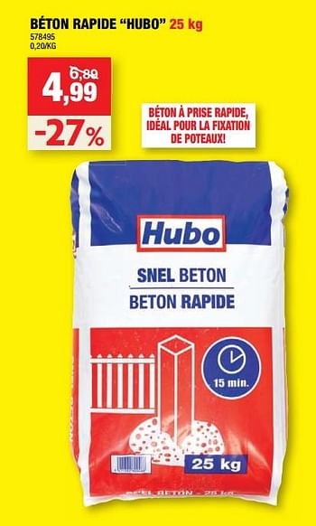 Promoties Béton rapide hubo - Huismerk - Hubo  - Geldig van 09/09/2020 tot 20/09/2020 bij Hubo
