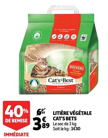 Cat S Best Litiere Vegetale Cat S Bets En Promotion Chez Auchan Ronq