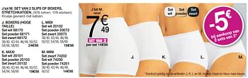 Promoties Set van 2 slips of boxers stretchkatoen mini - Huismerk - Damart - Geldig van 02/09/2020 tot 16/12/2020 bij Damart