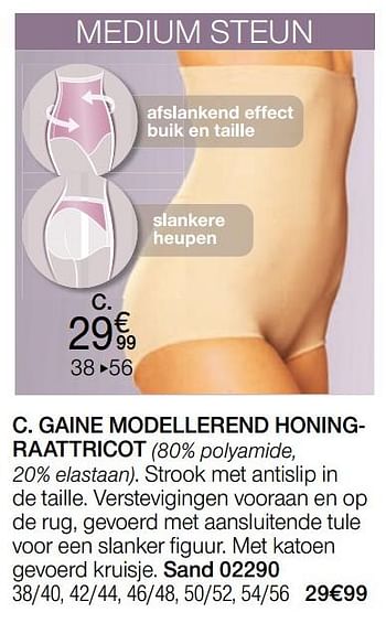 Promoties Gaine modellerend honingraattricot - Huismerk - Damart - Geldig van 02/09/2020 tot 16/12/2020 bij Damart