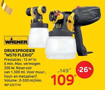 Promotions Druksproeier w570 flexio wagner - Wagner Spraytechnic - Valide de 16/09/2020 à 29/09/2020 chez Brico