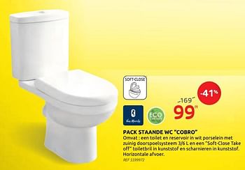 Promoties Pack staande wc cobro - Van Marcke - Geldig van 16/09/2020 tot 29/09/2020 bij Brico