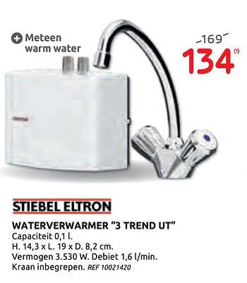 Promotions Stiebel eltron waterverwarmer 3 trend ut - Stiebel Eltron - Valide de 16/09/2020 à 29/09/2020 chez Brico