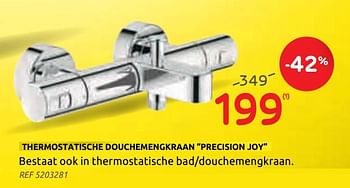 Promoties Thermostatische bad-douchemengkraan precision joy - Grohe - Geldig van 16/09/2020 tot 29/09/2020 bij Brico