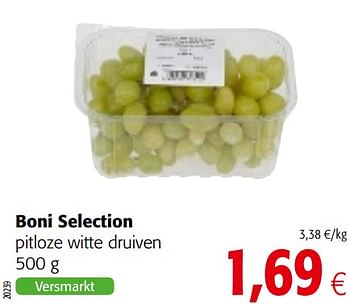 Promotions Boni selection pitloze witte druiven - Boni - Valide de 09/09/2020 à 22/09/2020 chez Colruyt