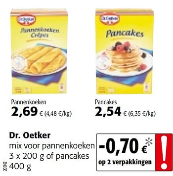 insect bloemblad Ruimteschip Dr. Oetker Dr. oetker mix voor pannenkoeken of pancakes - Promotie bij  Colruyt