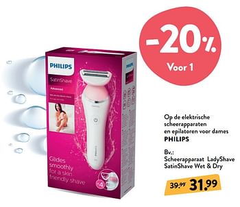 Promoties Scheerapparaat ladyshave satinshave wet + dry - Philips - Geldig van 09/09/2020 tot 22/09/2020 bij DI