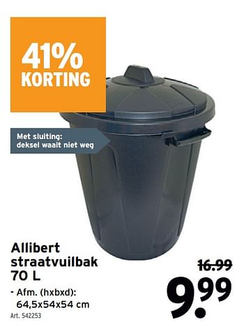 Promoties Allibert straatvuilbak - Allibert - Geldig van 16/09/2020 tot 29/09/2020 bij Gamma