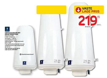 Promoties Verticale boiler met droge weerstand 200l - Van Marcke - Geldig van 16/09/2020 tot 29/09/2020 bij BricoPlanit