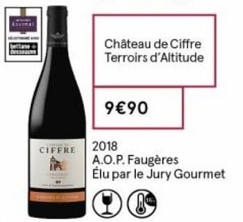 Promotions Château de ciffre terroirs d`altitude - Vins rouges - Valide de 18/09/2020 à 04/10/2020 chez MonoPrix