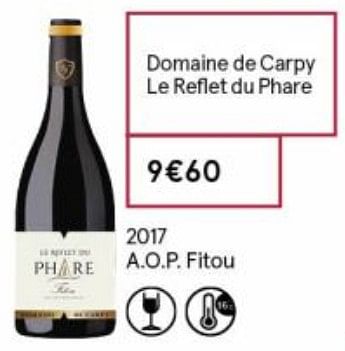 Promotions Domaine de carpy le reflet du phare - Vins rouges - Valide de 18/09/2020 à 04/10/2020 chez MonoPrix
