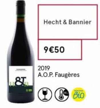 Promotions Hecht + bannier - Vins rouges - Valide de 18/09/2020 à 04/10/2020 chez MonoPrix
