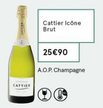 Promoties Cattier icône brut - Champagne - Geldig van 18/09/2020 tot 04/10/2020 bij MonoPrix