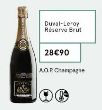 Promoties Duval-leroy réserve brut - Champagne - Geldig van 18/09/2020 tot 04/10/2020 bij MonoPrix