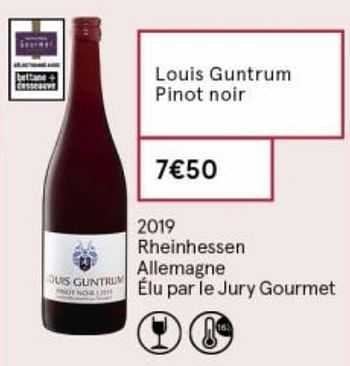 Promoties Louis guntrum pinot noir - Rode wijnen - Geldig van 18/09/2020 tot 04/10/2020 bij MonoPrix