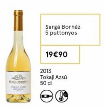 Promoties Sargé borhéz 5 puttonyos - Witte wijnen - Geldig van 18/09/2020 tot 04/10/2020 bij MonoPrix