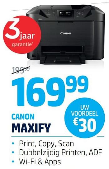 Promoties Canon maxify - Canon - Geldig van 10/09/2020 tot 30/09/2020 bij Auva