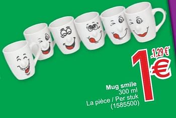 Promoties Mug smile - Smile - Geldig van 15/09/2020 tot 28/09/2020 bij Cora