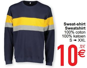 Promotions Sweat-shirt sweatshirt - Produit maison - Cora - Valide de 15/09/2020 à 28/09/2020 chez Cora