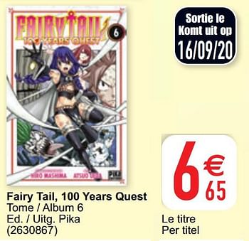 Promotions Fairy tail 100 years quest - Produit maison - Cora - Valide de 15/09/2020 à 28/09/2020 chez Cora