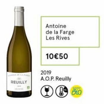 Promoties Antoine de la farge les rives - Witte wijnen - Geldig van 18/09/2020 tot 04/10/2020 bij MonoPrix
