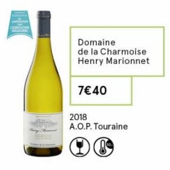 Promoties Domaine de la charmoise henry marionnet - Witte wijnen - Geldig van 18/09/2020 tot 04/10/2020 bij MonoPrix